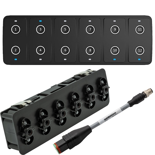 Maretron CKM12 Keypad w/CKM to NMEA 2000 Adapter Cable - 0.2M (Horizontal Orientation) A3802-2 - main