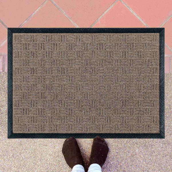 Floortex Doortex Ribmat Entrance Mat, Brown - 32in x 48in NREMFLLR0028 - main