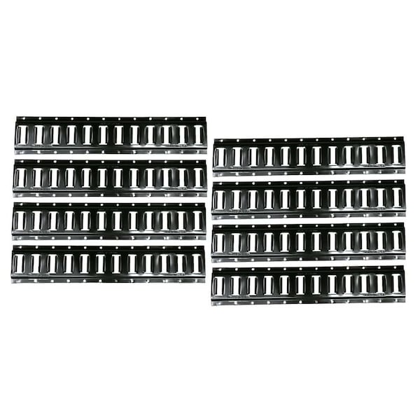 Mytee Products 5 ft Black Powder Coated Horizontal E-Track, Steel for Cargo on Trucks, Trailers, Vans, 8PK ETKH5-BLK-USx8 - main