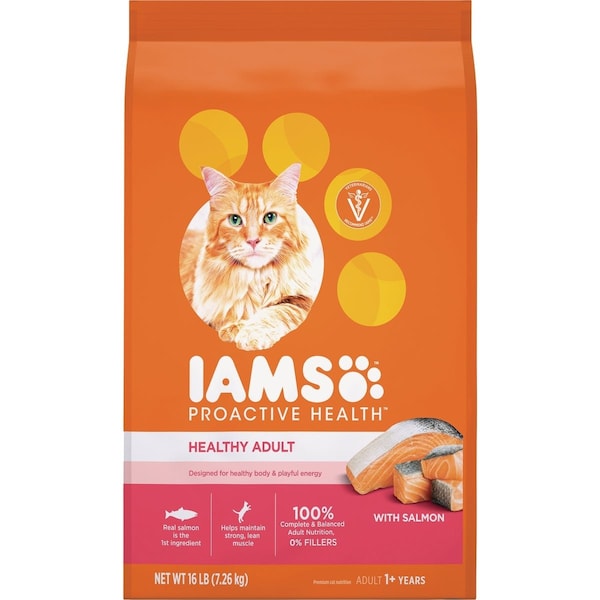 Iams Proactive Health 16 Lb. Salmon & Tuna Flavor Adult Dry Cat Food 109108 - main