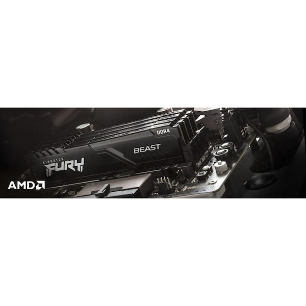Kingston 64GB 3200MHZ DDR4 CL16 DIMM KIT OF 4 FURY BEAST BLACK KF432C16BBK4/64 - main