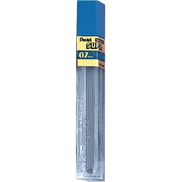 Pentel Super Hi-Polymer Lead Refill, 2H Leads, 0.7mm, Black, 12/Tube 502H - main