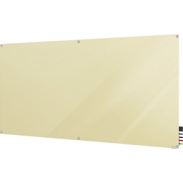 Ghent Dry Erase Board, Glass, 48 in, 96 in, No Frame Frame, Beige, Gloss HMYSM48BG - main