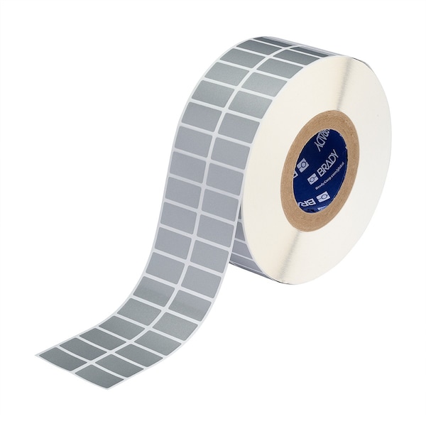 Brady Tamper-Resistant Metallized Vinyl Labels 0.75 in H x 1.5 in W Silver 10000/RL THT-6-362-10 - main