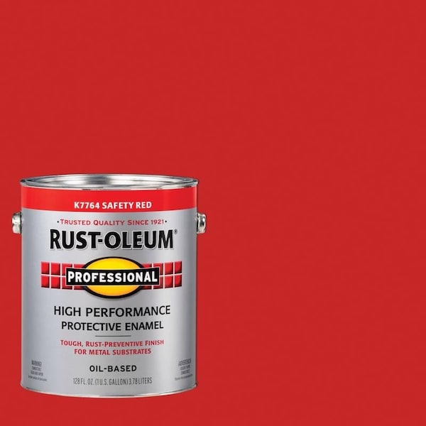 Rust-Oleum Professional Indoor and Outdoor Gloss Safety Red Oil-Based Enamel Protective Paint 1 gal K7764402-2 - main