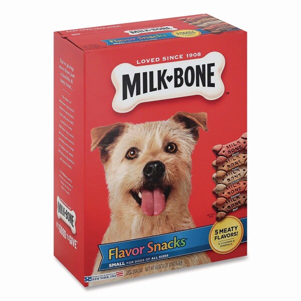 Milk-Bone Small Sized Dog Biscuits, Bacon; Beef; Chicken; Sausage; Turkey, 60 oz SMU82239 - main