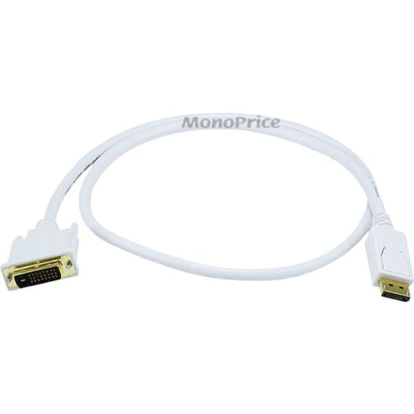 Monoprice DISPLAYPORT TO DVI CABLE - WHITE 3FT 6014 - main
