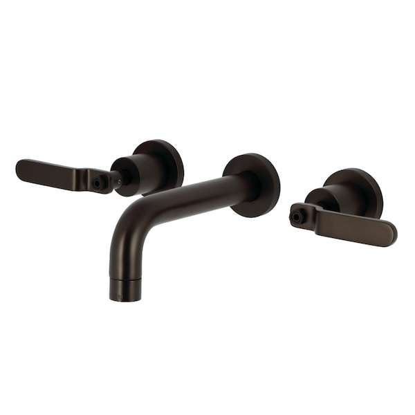 Kingston Brass Double-Handle Wall Mount Bathroom Faucet, Oil Rubbed Bronze KS8125KL - main