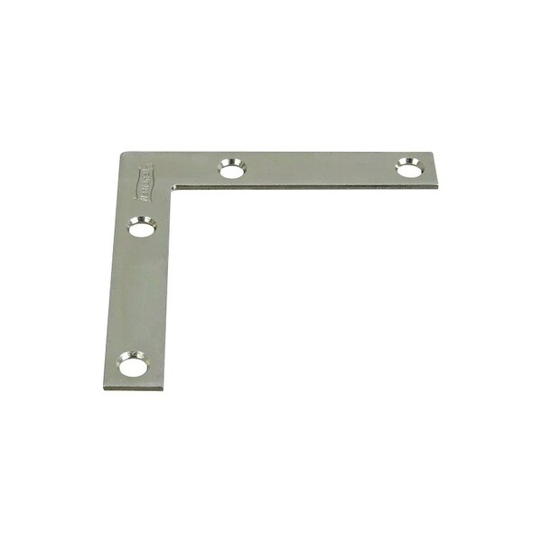 National Hardware V117 Series Corner Brace, 3 in L, 1/2 in W, 3 in H, Steel, Zinc, 0.07 in Thick Material, 4PK N113-969 - main