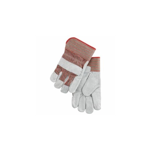 Mcr Safety Industrial Standard Shoulder Split Gloves, Large, Economy Split Cowhide, Red and Gray Fabric, 12PK 127-1200S - main