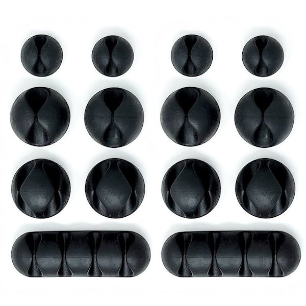 Wrap It Storage Cable Clip, Silicone, Black, 6-3/4 in L 514-CLIPS-BL - main