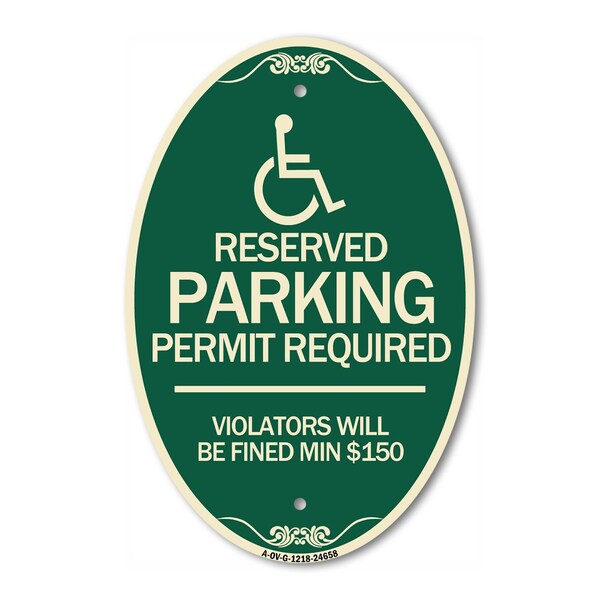 Signmission Modern Isa Symbol Connecticut Reserved Park, 12 In X 18 In Architectural, Heavy Gauge Aluminum A-OV-G-1218-24658 - main