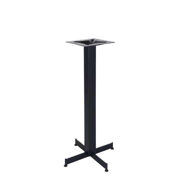 Bfm Seating Jaxon, 20 x 20in Cross Base, Bar Height, 3in Square Column, 11 7/8in Bolt-On Top Plate- Sand Black BXS-2020T - main