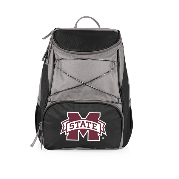 Picnic Time Family Of Brands NCAA Mississippi State Bulldogs PTX Backpack CoolerBlack with Gray Accents 633-00-175-384-0 - main