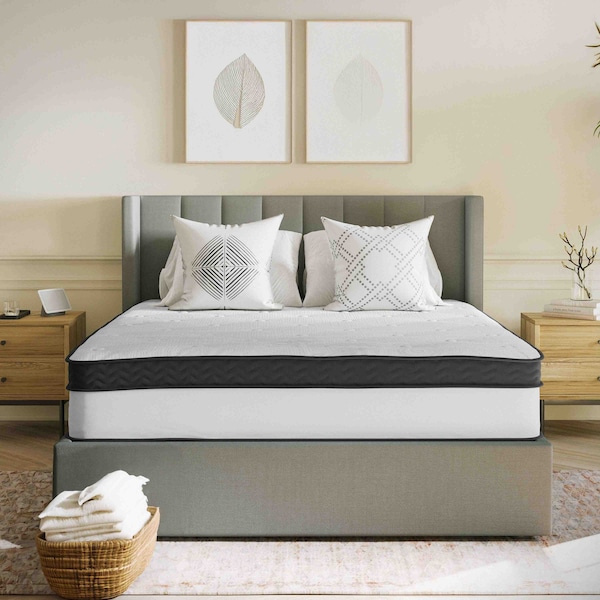 Flash Furniture 12" Memory Foam and Pocket Spring Mattress - Queen CL-BT33PM-R12M-Q-GG - main