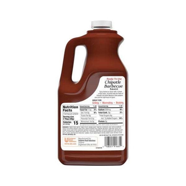 Knorr Professional Ready-to-Use Chipotle Barbecue Sauce, 0.5 gallon, 4PK 4800191665 - main
