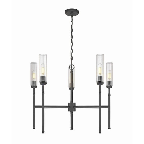 Z-Lite Esme Matte Black 5 Light Chandelier 3047-5MB - main