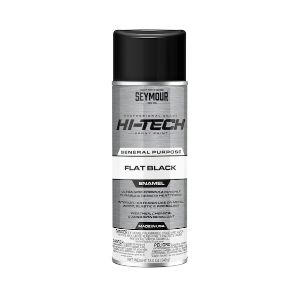 Seymour Of Sycamore Hi Tech Enamel Spray Paint Flat Black 16-133 - main