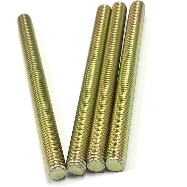 Zmg Fasteners Plus 5/16 - 18 X 1" FULLY THREADED STRAIGHT ROD SAE GR 8 J429 ZINC TRIVALENT YELLOW 2045957 - main