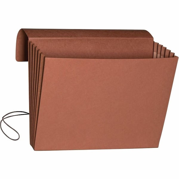 Smead Expanding Wallet, 514 Expansion, Flap and Cord Closure, Red Rope SMD71186 - main