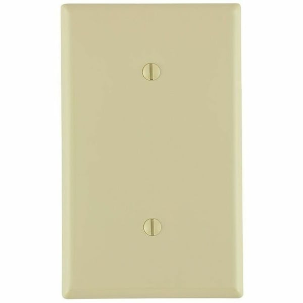 Leviton Blank Wallplate, Standard Size, Gang 1, Ivory 80719-I - main