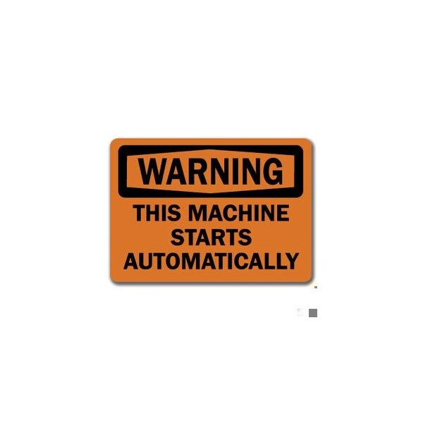 Signmission Warning-This Machine Starts Automatically-10in x 14in OSHA, WS-This Machine Starts Automatically WS-This Machine Starts Automatically - main