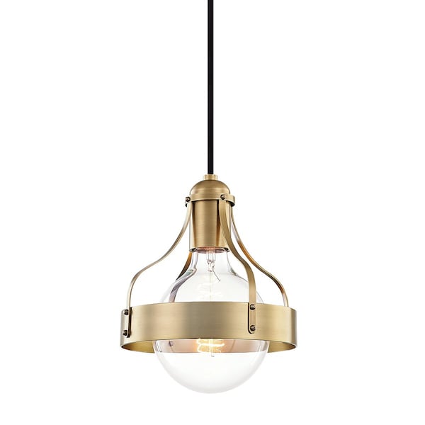 Mitzi Violet 1 Light Pendant 4.75 In. Aged Brass H271701-AGB - main