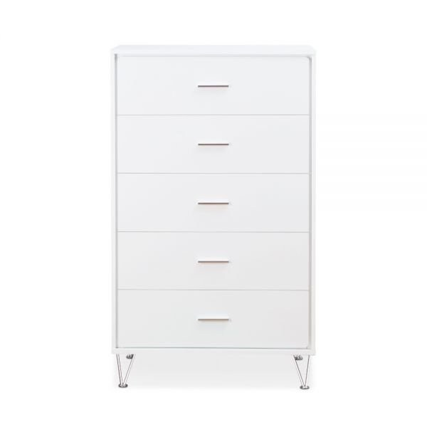 Homeroots 32" White Five Drawer Standard Chest 286660 - main