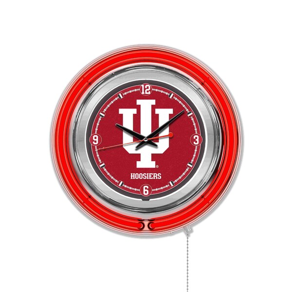Holland Bar Stool Co Indiana University Double Neon 15" Clock Clk15IndnaU - main
