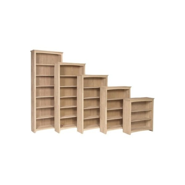 International Concepts Shaker Bookcase, 72"H, Unfinished SH-3227A - main