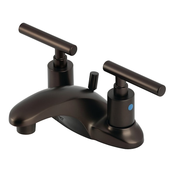 Kingston Brass Double-Handle 4" Centerset Bathroom Faucet with Pop-Up Drain, Oil Rubbed Bronze FB8625CML - main
