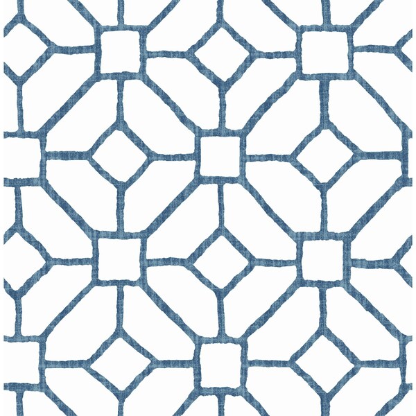 A-Street Prints Addis Blue Trellis Wallpaper 4120-26828 - main