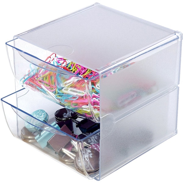 Deflecto Desktop Organizer, Clear, Plastic DEF350101 - main