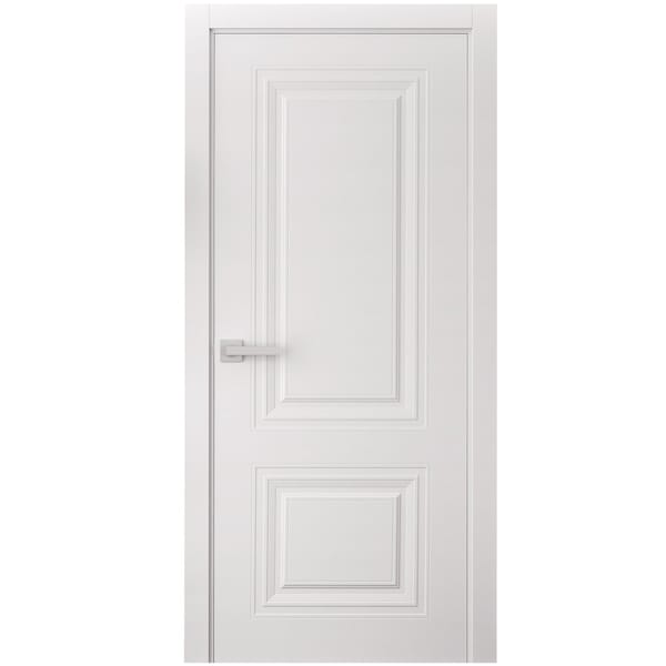 Sartodoors Interior Door 30 x 80 inches, BASIC 9772 White, Single Regular Panel Frame Handle, Bathroom Bedro BASIC9772ID-SKIN-30 - main