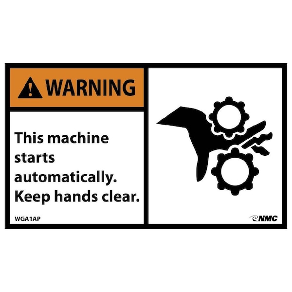 Nmc This Machine Starts Automatically Label, Pk5 WGA1AP - main