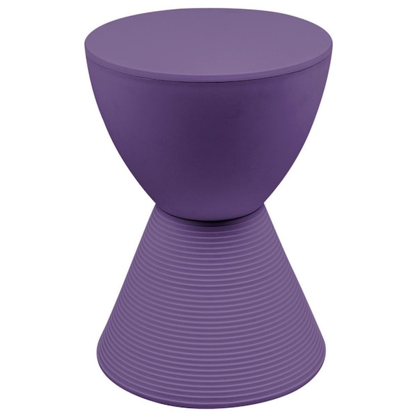 Leisuremod Round 11.75 in W, 16.75 in L, Polypropylene, Purple BS12PU - main