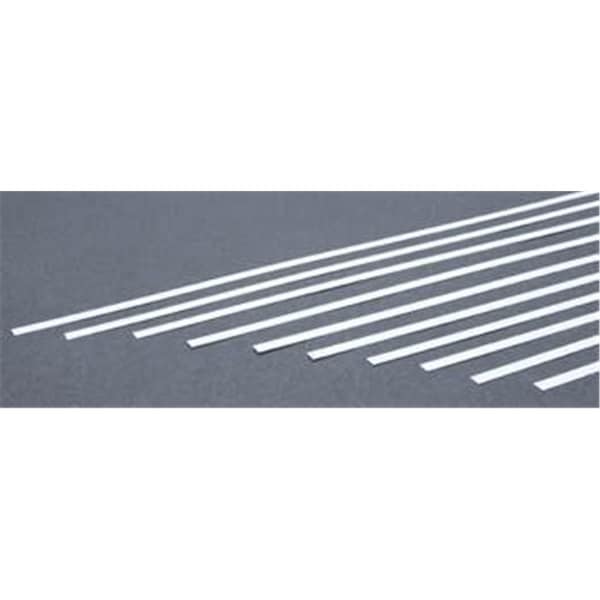 Evergreen 0.04 x 0.19 in. Styrene Strips Railroad Scratch Building Supply, White EVG148 - main
