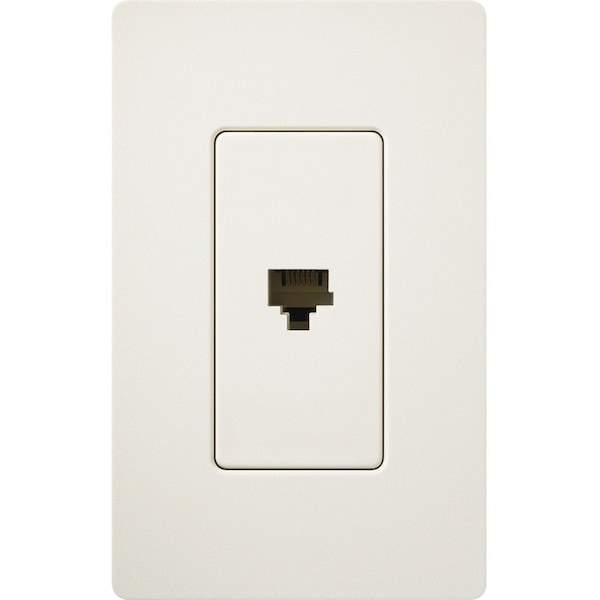 Lutron Lutron Satin Colors 1 Socket Telephone Faceplate - 1-gang - RJ-12 Phone - Biscuit SC-PJ-BI - main