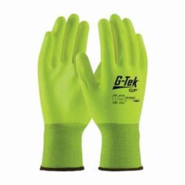 G-Tek General Purpose Gloves, Coated/Work, Seamless Knit Style, Medium, Polyurethane Palm 33-425LY/M - main