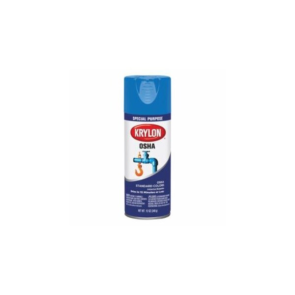 Krylon Industrial OSHA Safety Color Spray Paint, 12 oz Fill, Aerosol Can, Safety Blue, Gloss, 6PK 425-K02416777 - main
