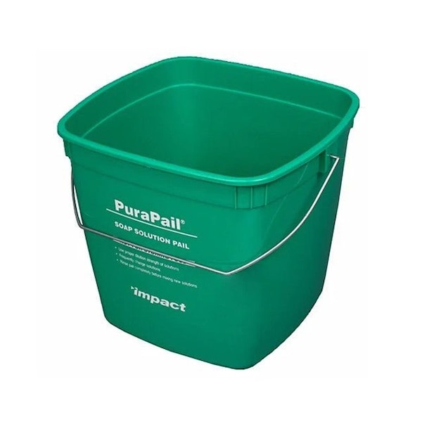 Impact Purapail Utility Bucket 6 Quart Green Cleaning - Case of 12, 12PK 5506-14C - main