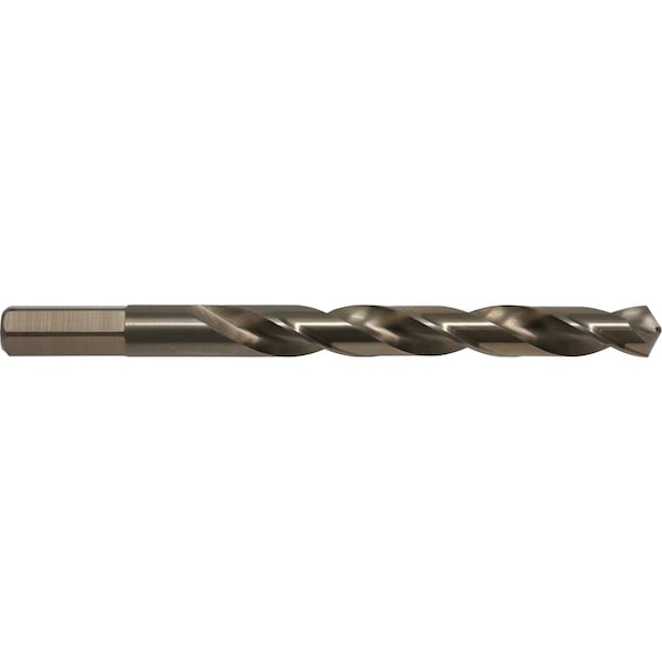 Cle-Line 118 Degree Heavy-Duty Cobalt Hex Shank Jobber Length Drill Cle-Line 1804 Straw HSS-CO RHS/RHC 11/64 C10607 - main