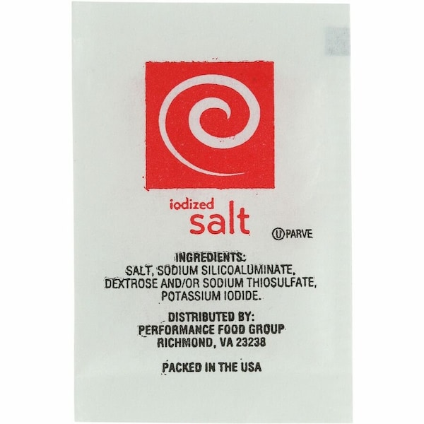 Sugar Foods Salt Packets, 0.02 oz, 1000/Bag, 3PK SUG09295 - main