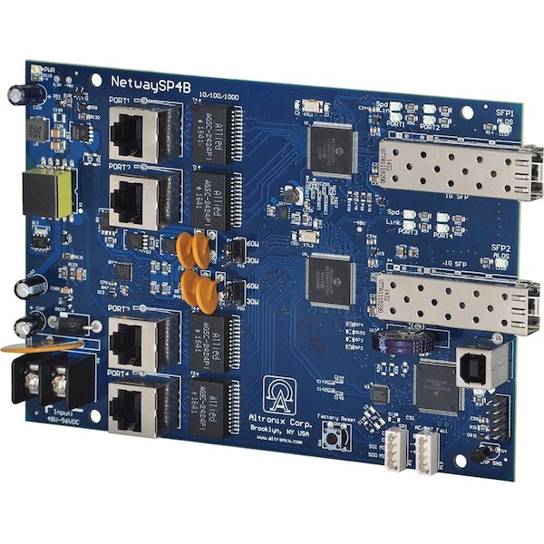 Altronix PoE Switch, Camera Inputs 4, Load 120W NetWaySP4B - main