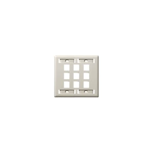 Hubbell Premise Wiring Hubbell 9-Socket IFP29OW Faceplate - 9 x Socket(s) - 1-gang - Office White IFP29OW - main