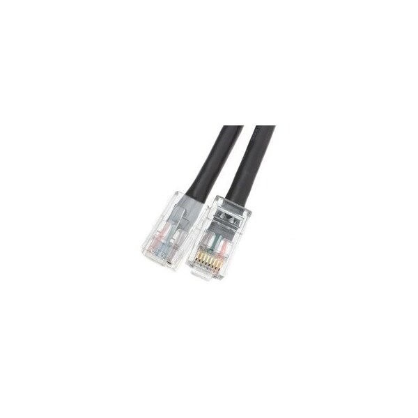 Cable Wholesale Cat6 Black Copper Ethernet Patch Cable, Bootless, POE Compliant, 7 foot 10X8-12207 - main