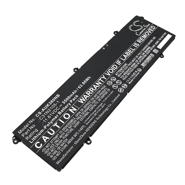 Ilc Replacement Laptop Battery, 11.1V - 11.61V, 5895mAh ASUS C31N2105-1 BATTERY - main