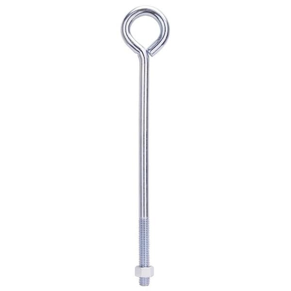 Prosource Eye Bolt, 12.4 mm Thread, Machine Thread, 3 in L Thread, 2-1/8 in Dia Eye, 461 lb Working Load, Steel LR291 - main
