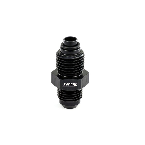 Hps Performance -6 AN to M18 x 1.5 Male to Metric Thread Male O-Ring Tip Adapter, Aluminum, Black AN816-06-M1815INV - main