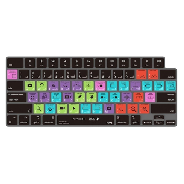 Jcpal VerSkin After Effects Shortcuts Keyboard Protector MBP 14 - 16 in. - Multi Color JCP2470 - main
